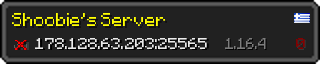 Userbar 320x64 in Minecraft-Stil für den Server 178.128.63.203:25565