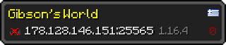 Userbar 320x64 in minecraft style for 178.128.146.151:25565