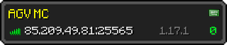 Userbar 320x64 in Minecraft-Stil für den Server 85.209.49.81:25565