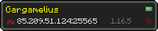 Userbar 320x64 in Minecraft-Stil für den Server 85.209.51.124:25565