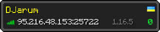 Userbar 320x64 in minecraft style for 95.216.48.153:25722