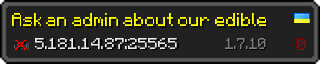 Userbar 320x64 in minecraft style for 5.181.14.87:25565