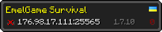 Userbar 320x64 in Minecraft-Stil für den Server 176.98.17.111:25565