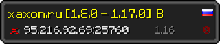 Userbar 320x64 in minecraft style for 95.216.92.69:25760