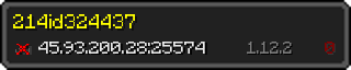 Userbar 320x64 in minecraft style for 45.93.200.28:25574