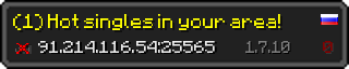 Userbar 320x64 in minecraft style for 91.214.116.54:25565