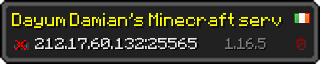 Userbar 320x64 in Minecraft-Stil für den Server 212.17.60.132:25565