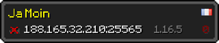Userbar 320x64 in minecraft style for 188.165.32.210:25565