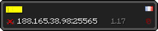 Userbar 320x64 in minecraft style for 188.165.38.98:25565