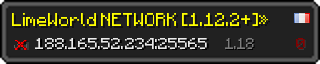 Userbar 320x64 in Minecraft-Stil für den Server 188.165.52.234:25565