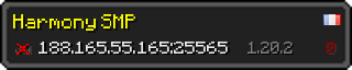 Userbar 320x64 in minecraft style for 188.165.55.165:25565