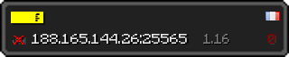 Userbar 320x64 in Minecraft-Stil für den Server 188.165.144.26:25565