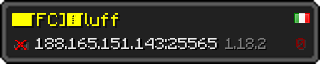 Userbar 320x64 in minecraft style for 188.165.151.143:25565