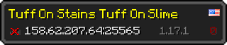Userbar 320x64 in Minecraft-Stil für den Server 158.62.207.64:25565