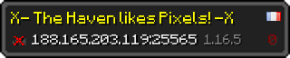 Userbar 320x64 in Minecraft-Stil für den Server 188.165.203.119:25565