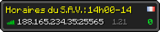 Userbar 320x64 in minecraft style for 188.165.234.35:25565