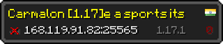 Userbar 320x64 in minecraft style for 168.119.91.82:25565