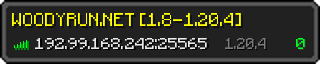 Userbar 320x64 in Minecraft-Stil für den Server 192.99.168.242:25565