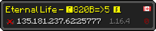 Userbar 320x64 in minecraft style for 135.181.237.62:25777