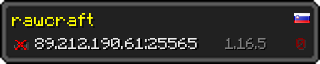 Userbar 320x64 in Minecraft-Stil für den Server 89.212.190.61:25565