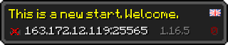 Userbar 320x64 in Minecraft-Stil für den Server 163.172.12.119:25565