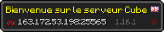Userbar 320x64 in Minecraft-Stil für den Server 163.172.53.198:25565