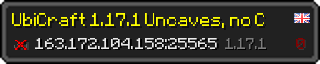 Userbar 320x64 in Minecraft-Stil für den Server 163.172.104.158:25565