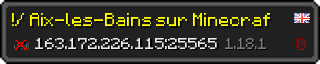 Userbar 320x64 in Minecraft-Stil für den Server 163.172.226.115:25565