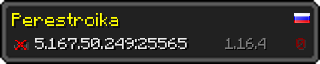 Userbar 320x64 in Minecraft-Stil für den Server 5.167.50.249:25565
