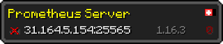 Userbar 320x64 in minecraft style for 31.164.5.154:25565