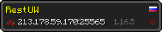 Userbar 320x64 in minecraft style for 213.178.59.170:25565