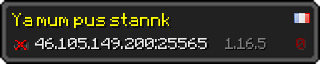 Userbar 320x64 in minecraft style for 46.105.149.200:25565