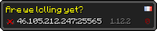 Userbar 320x64 in Minecraft-Stil für den Server 46.105.212.247:25565