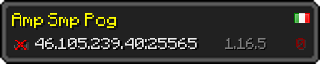 Userbar 320x64 in Minecraft-Stil für den Server 46.105.239.40:25565