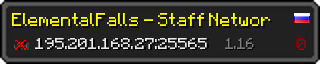 Userbar 320x64 in Minecraft-Stil für den Server 195.201.168.27:25565