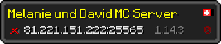 Userbar 320x64 in Minecraft-Stil für den Server 81.221.151.222:25565