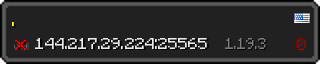 Userbar 320x64 in Minecraft-Stil für den Server 144.217.29.224:25565