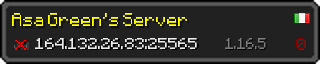 Userbar 320x64 in Minecraft-Stil für den Server 164.132.26.83:25565