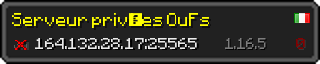 Userbar 320x64 in minecraft style for 164.132.28.17:25565