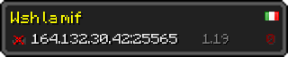 Userbar 320x64 in minecraft style for 164.132.30.42:25565