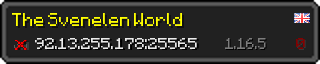 Userbar 320x64 in Minecraft-Stil für den Server 92.13.255.178:25565