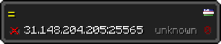 Userbar 320x64 in Minecraft-Stil für den Server 31.148.204.205:25565