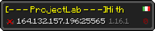 Userbar 320x64 in minecraft style for 164.132.157.196:25565