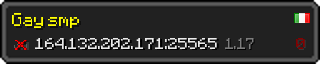 Userbar 320x64 in Minecraft-Stil für den Server 164.132.202.171:25565