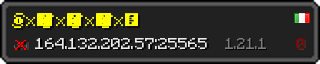 Userbar 320x64 in minecraft style for 164.132.202.57:25565