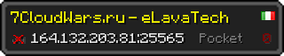 Userbar 320x64 in minecraft style for 164.132.203.81:25565