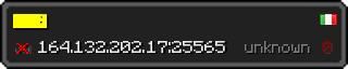 Userbar 320x64 in Minecraft-Stil für den Server 164.132.202.17:25565