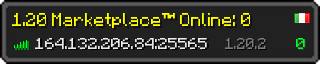 Userbar 320x64 in minecraft style for 164.132.206.84:25565