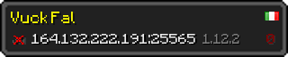 Userbar 320x64 in minecraft style for 164.132.222.191:25565