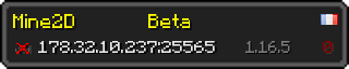 Userbar 320x64 in minecraft style for 178.32.10.237:25565